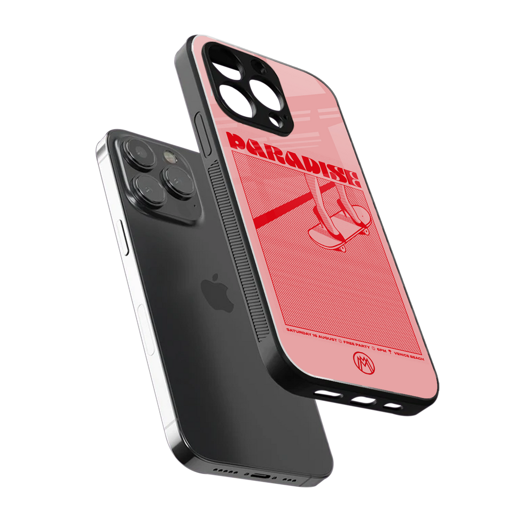 paradise back phone cover | glass case for iphone 16 pro max