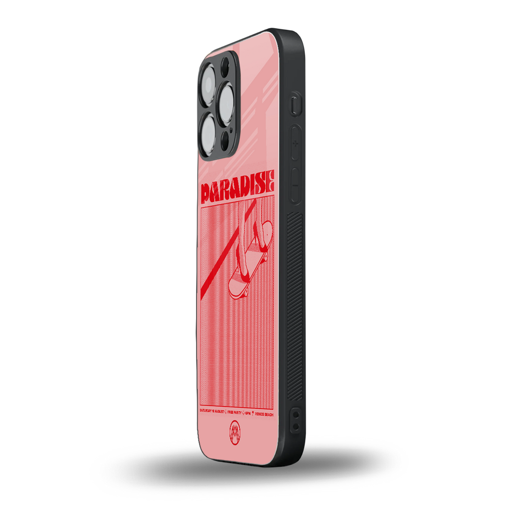 paradise back phone cover | glass case for iphone 16 pro max