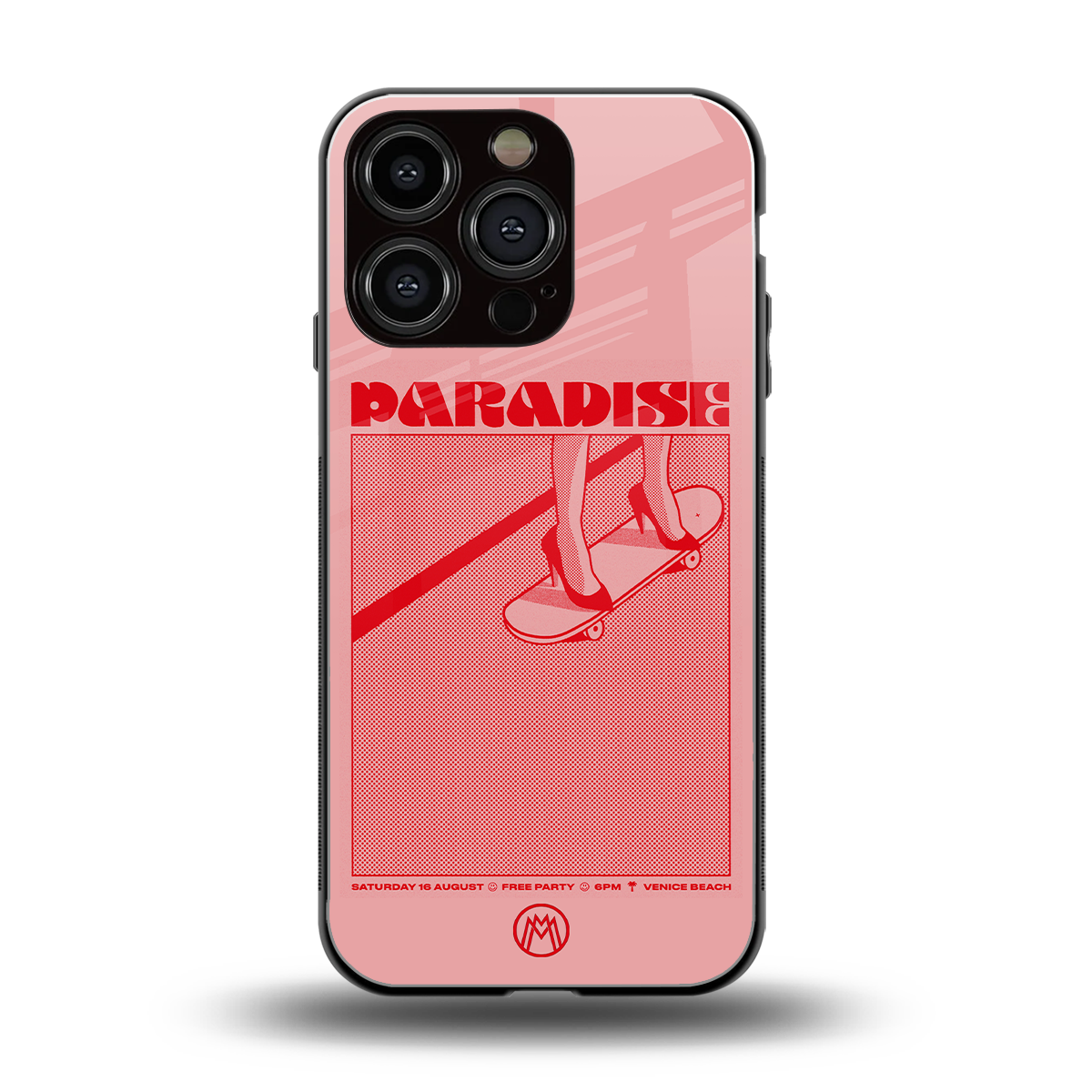 paradise back phone cover | glass case for iphone 16 pro