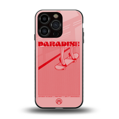 paradise back phone cover | glass case for iphone 16 pro