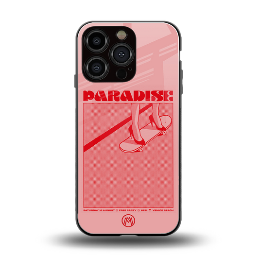 paradise back phone cover | glass case for iphone 16 pro