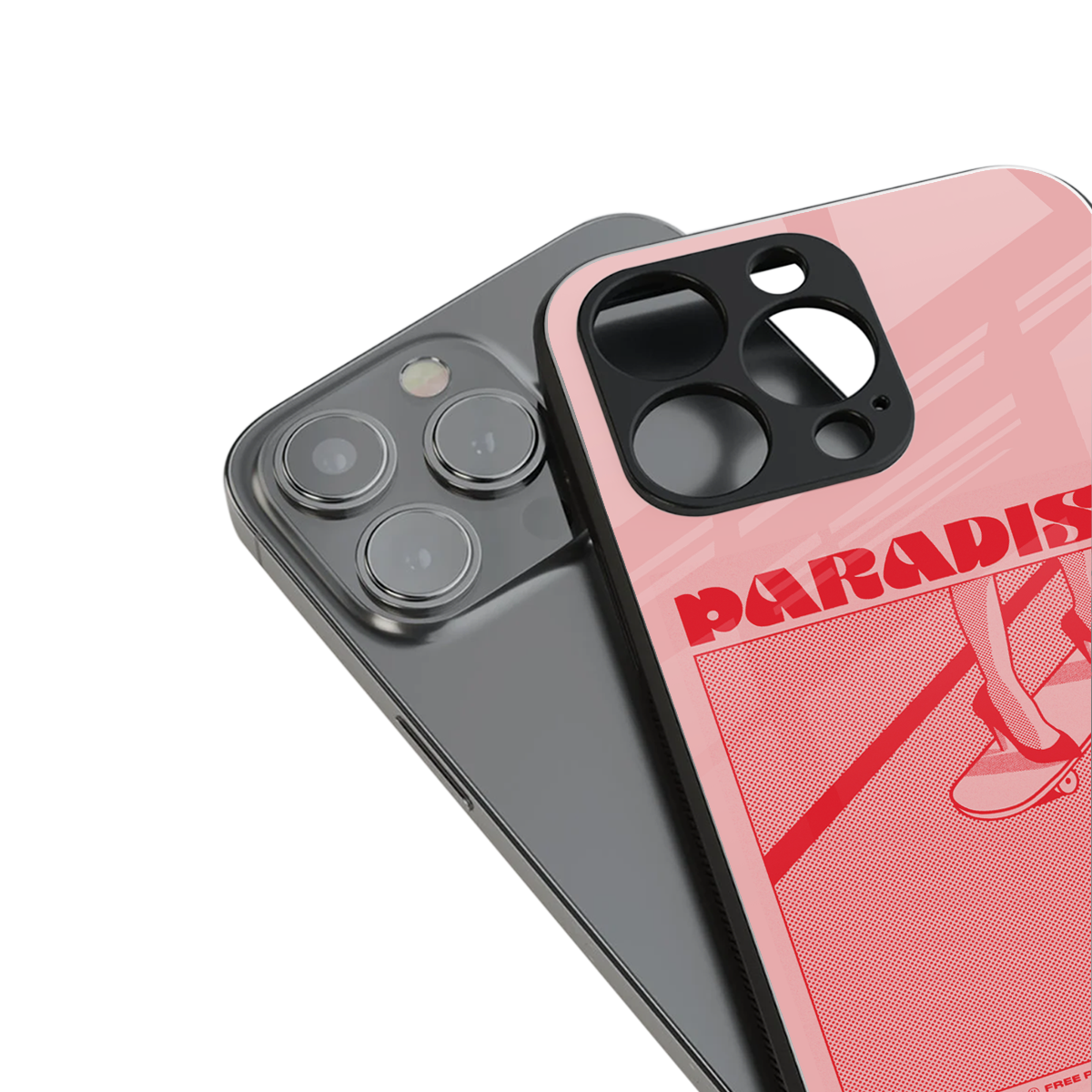 paradise back phone cover | glass case for iphone 15 plus