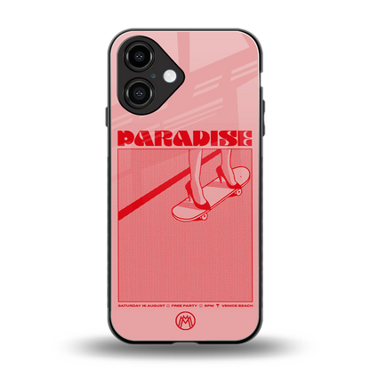 paradise back phone cover | glass case for iphone 16