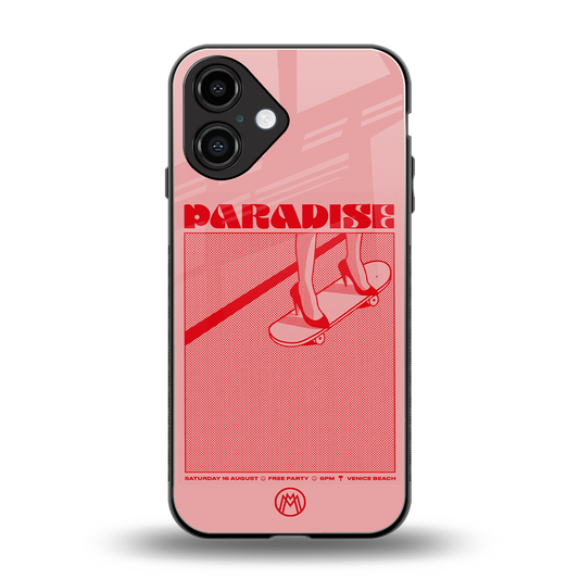 paradise back phone cover | glass case for iphone 16