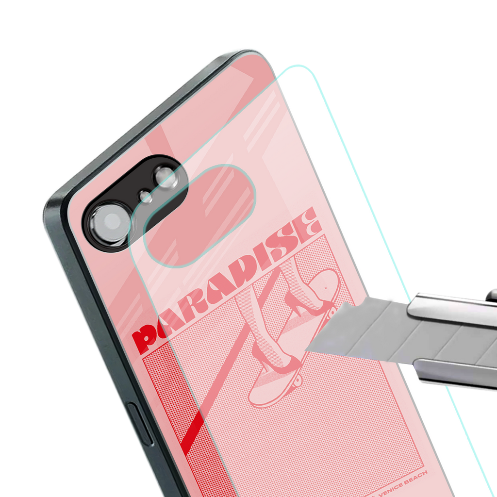 paradise back phone cover | glass case for iphone 16e