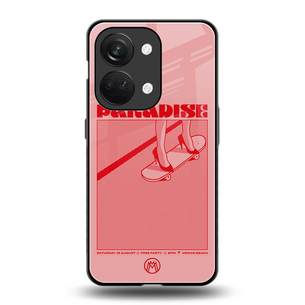 paradise back phone cover | glass case for oneplus nord 3