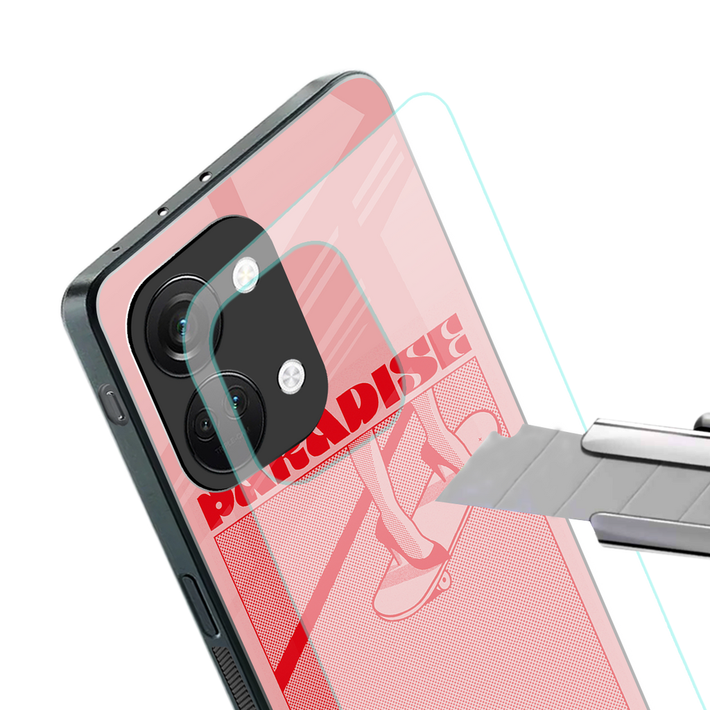 paradise back phone cover | glass case for oneplus nord 3