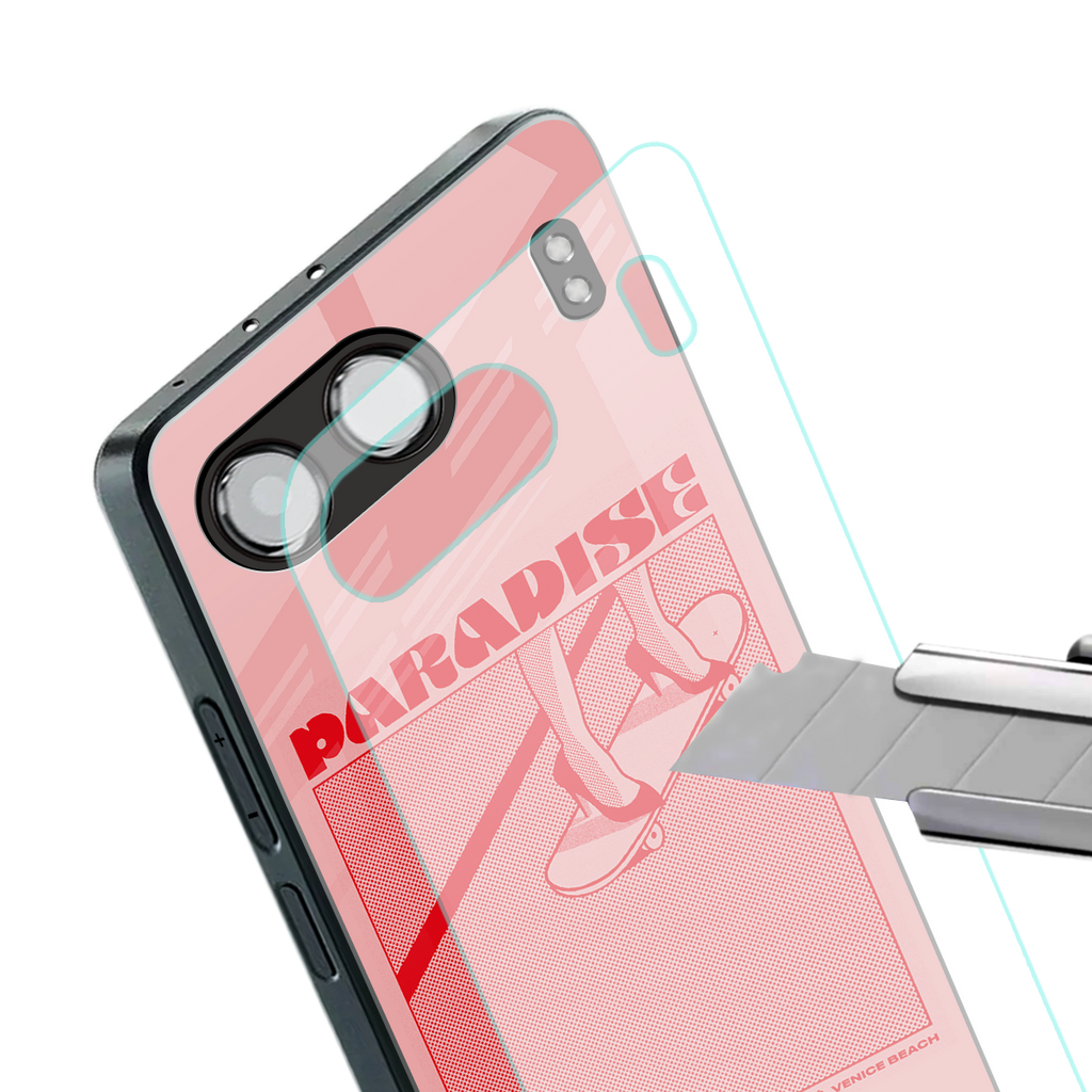 paradise back phone cover | glass case for oneplus nord 4