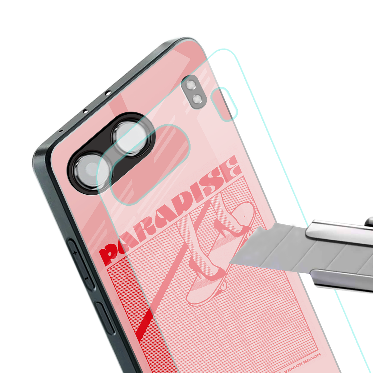 paradise back phone cover | glass case for oneplus nord 4