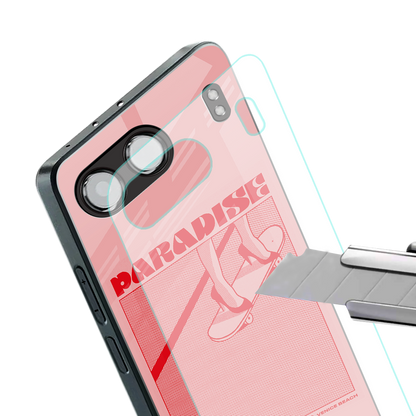paradise back phone cover | glass case for oneplus nord 4