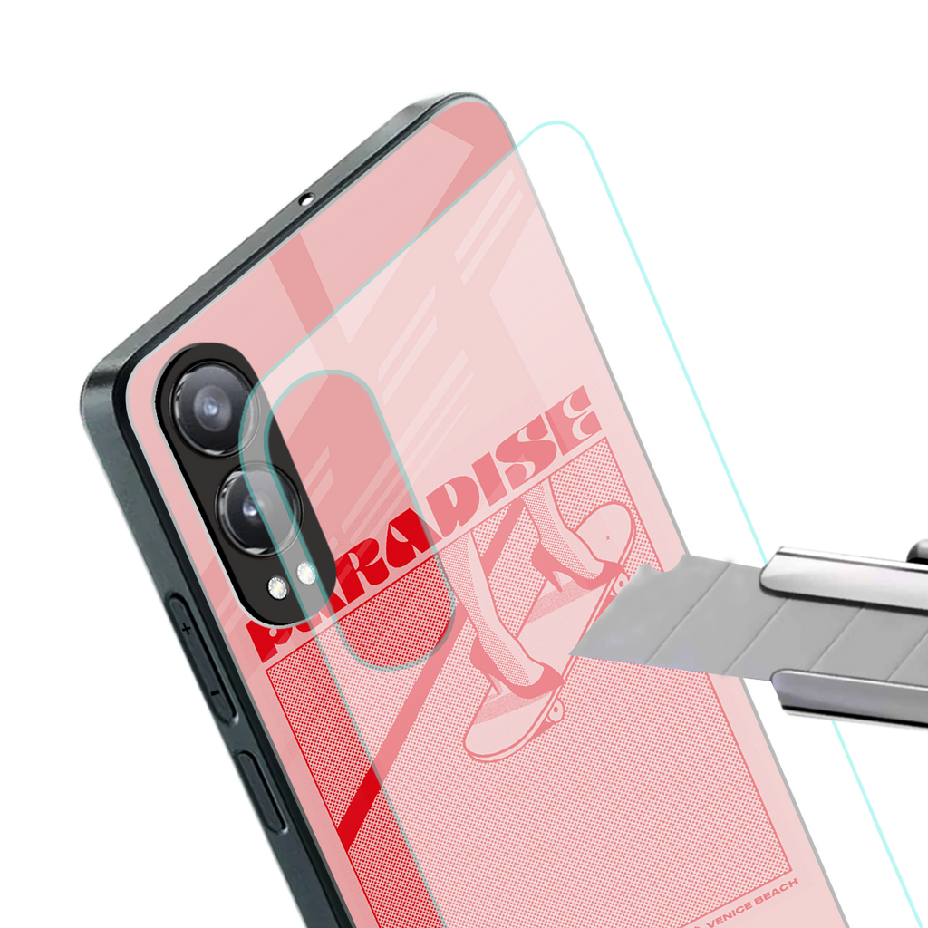 paradise back phone cover | glass case for oneplus nord ce 4 lite