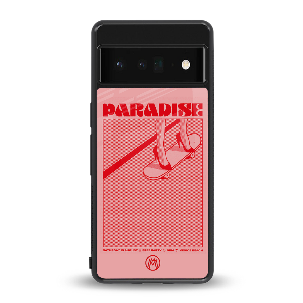 paradise back phone cover | glass case for google pixel 6 pro