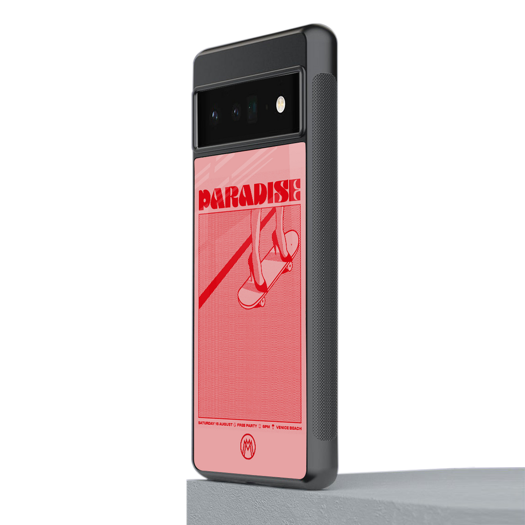 paradise back phone cover | glass case for google pixel 6 pro