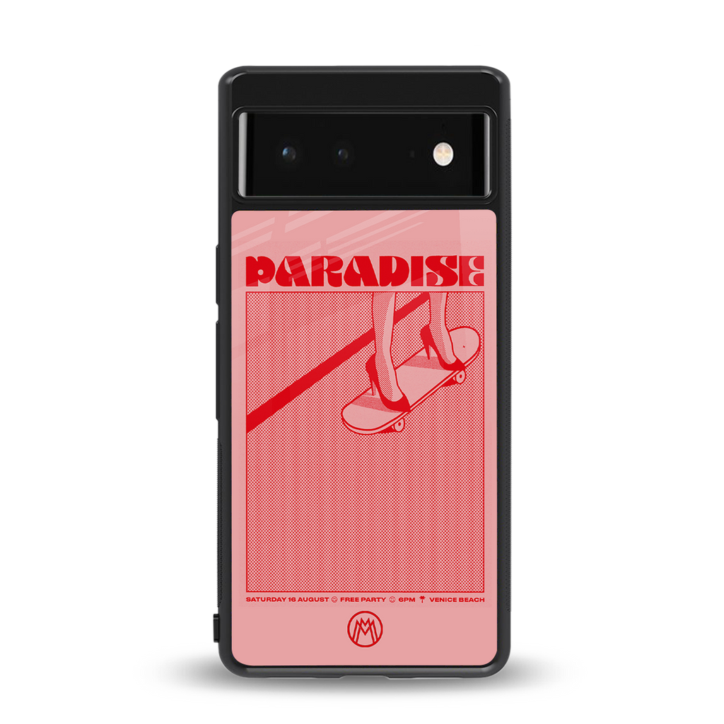 paradise back phone cover | glass case for google pixel 6