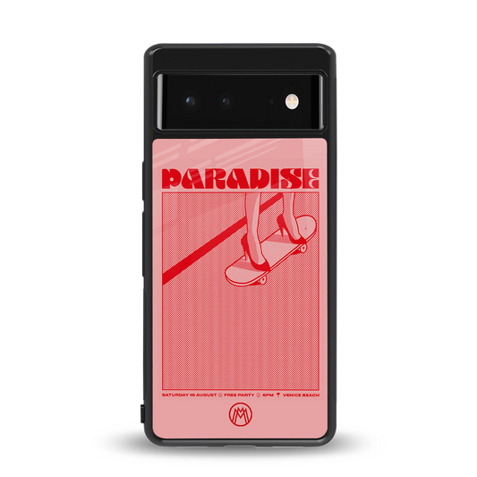 paradise back phone cover | glass case for google pixel 6