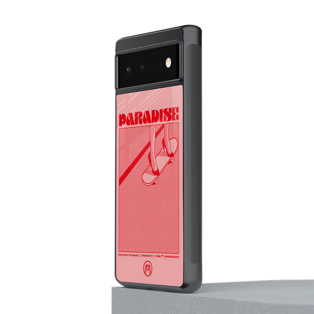 paradise back phone cover | glass case for google pixel 6