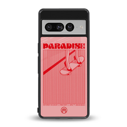 paradise back phone cover | glass case for google pixel 7 pro
