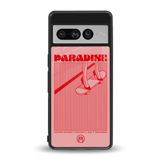 paradise back phone cover | glass case for google pixel 7 pro