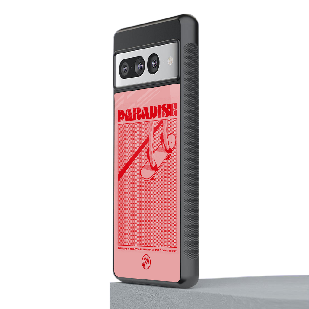 paradise back phone cover | glass case for google pixel 7 pro