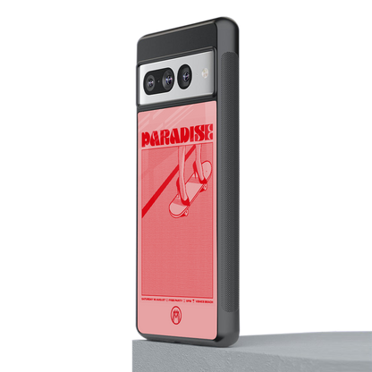 paradise back phone cover | glass case for google pixel 7 pro