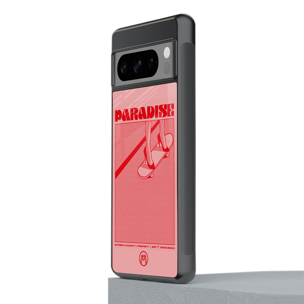 paradise back phone cover | glass case for google pixel 8 pro