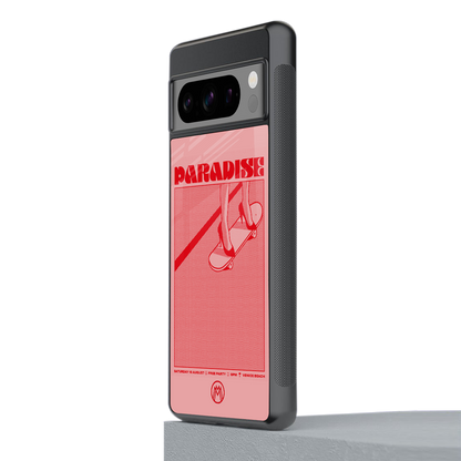 paradise back phone cover | glass case for google pixel 8 pro