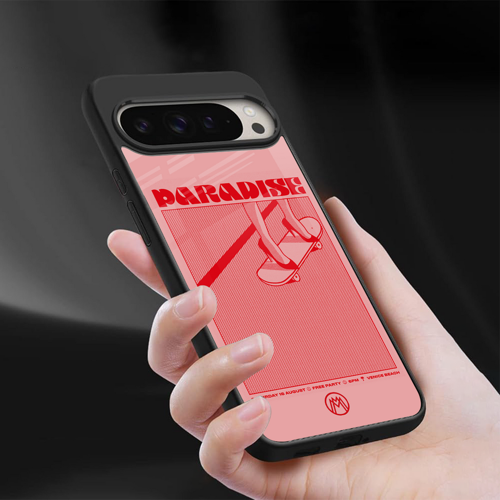 paradise back phone cover | glass case for google pixel 9 pro xl