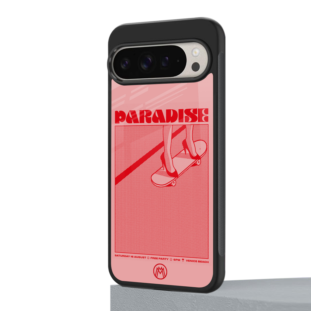 paradise back phone cover | glass case for google pixel 9 pro