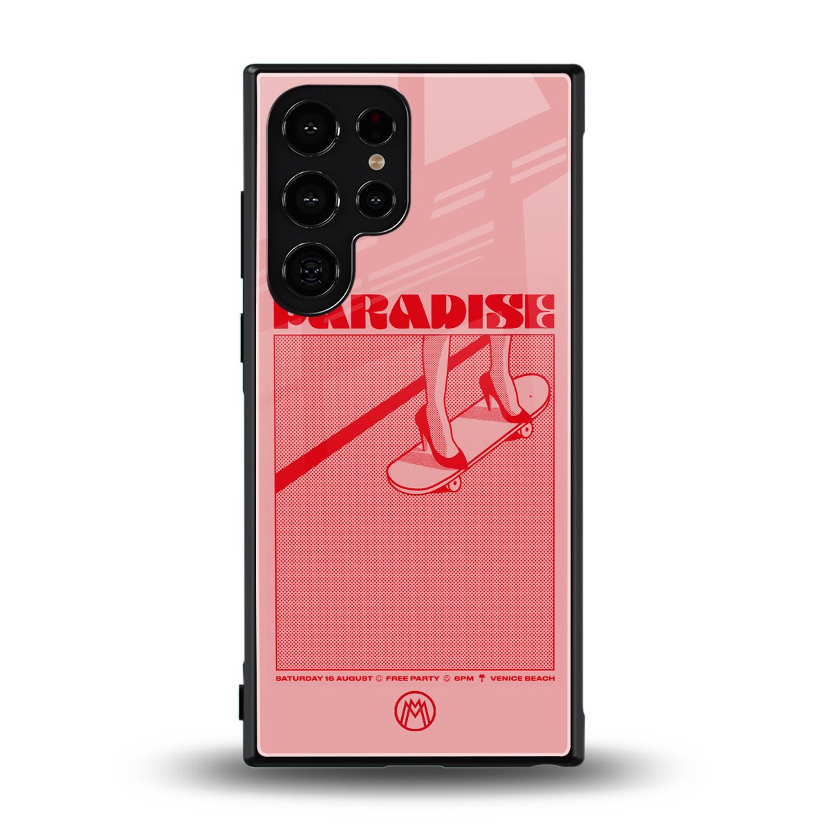 paradise back phone cover | glass case for samsung galaxy s23 ultra