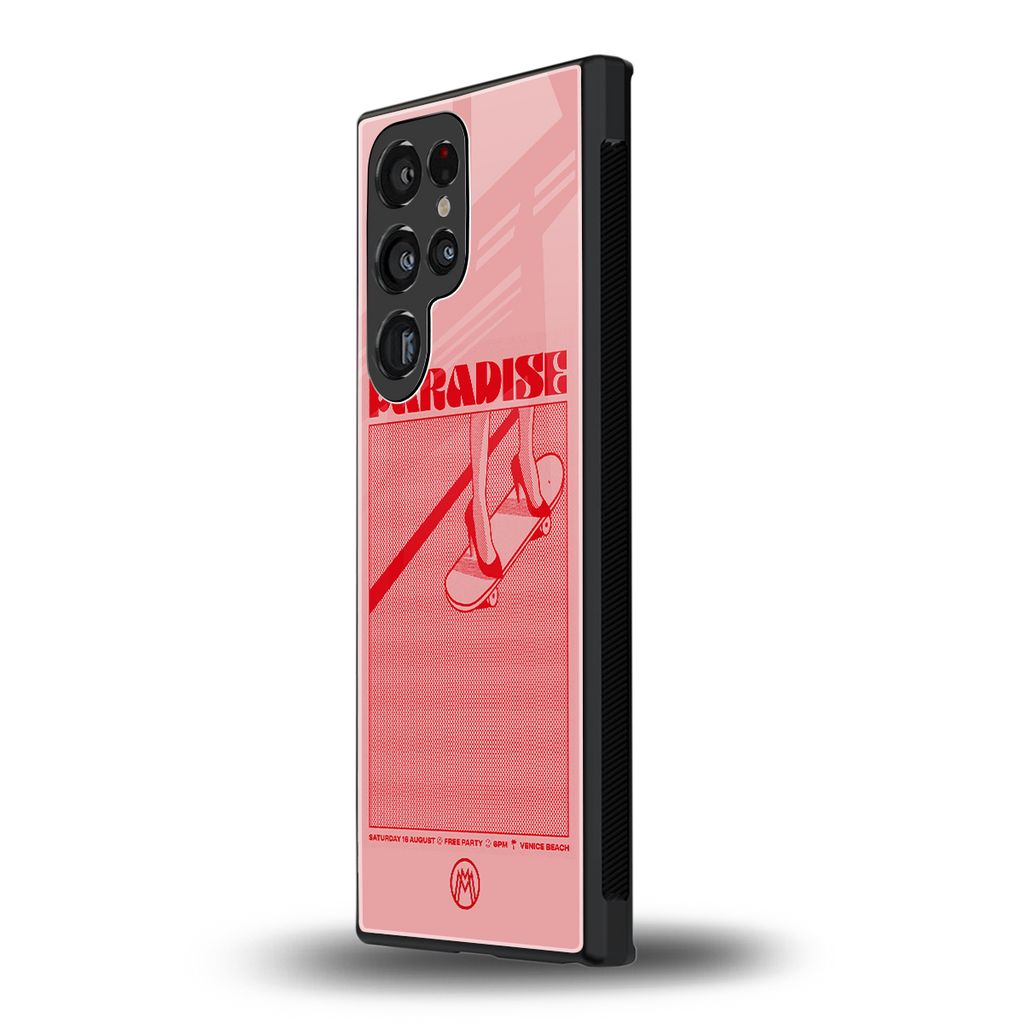 paradise back phone cover | glass case for samsung galaxy s23 ultra