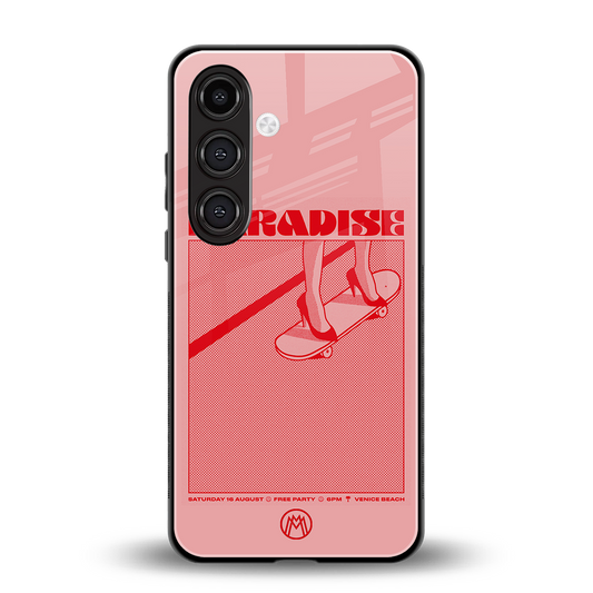 paradise back phone cover | glass case for samsung galaxy s24 plus