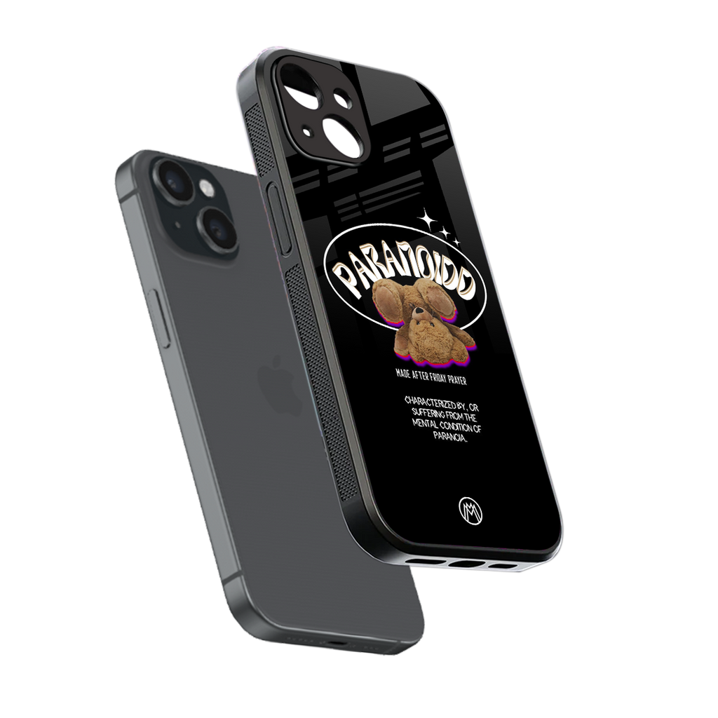paranoid back phone cover | glass case for iphone 13 mini