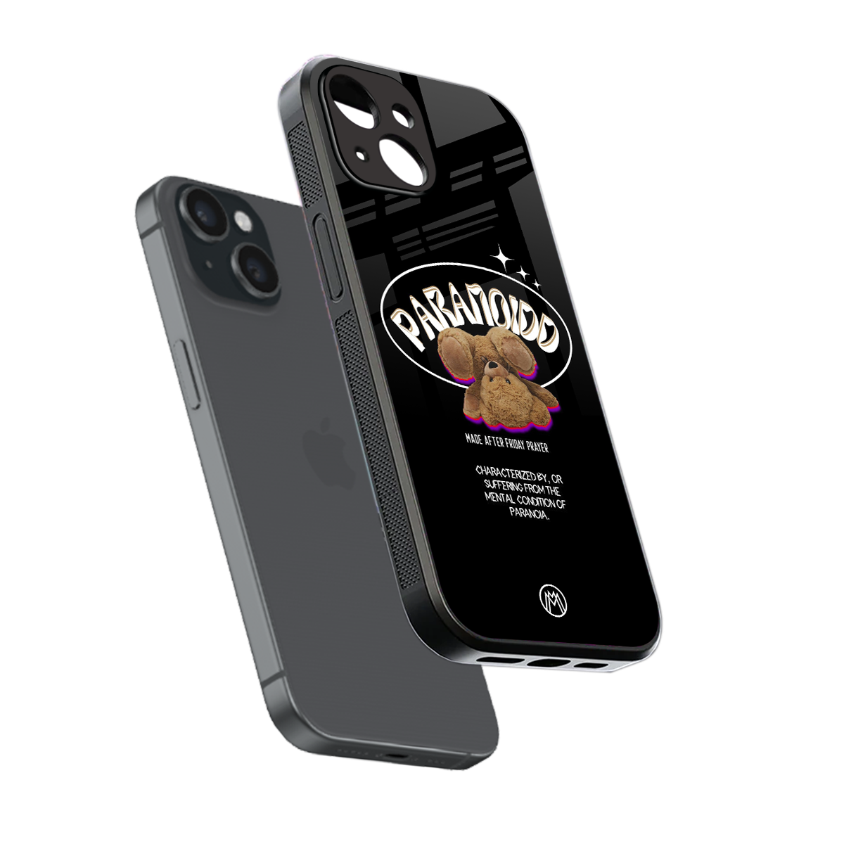 paranoid back phone cover | glass case for iphone 13 mini