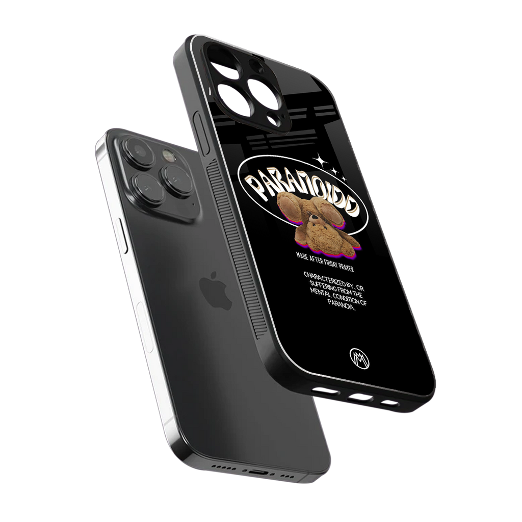 paranoid back phone cover | glass case for iphone 13 pro