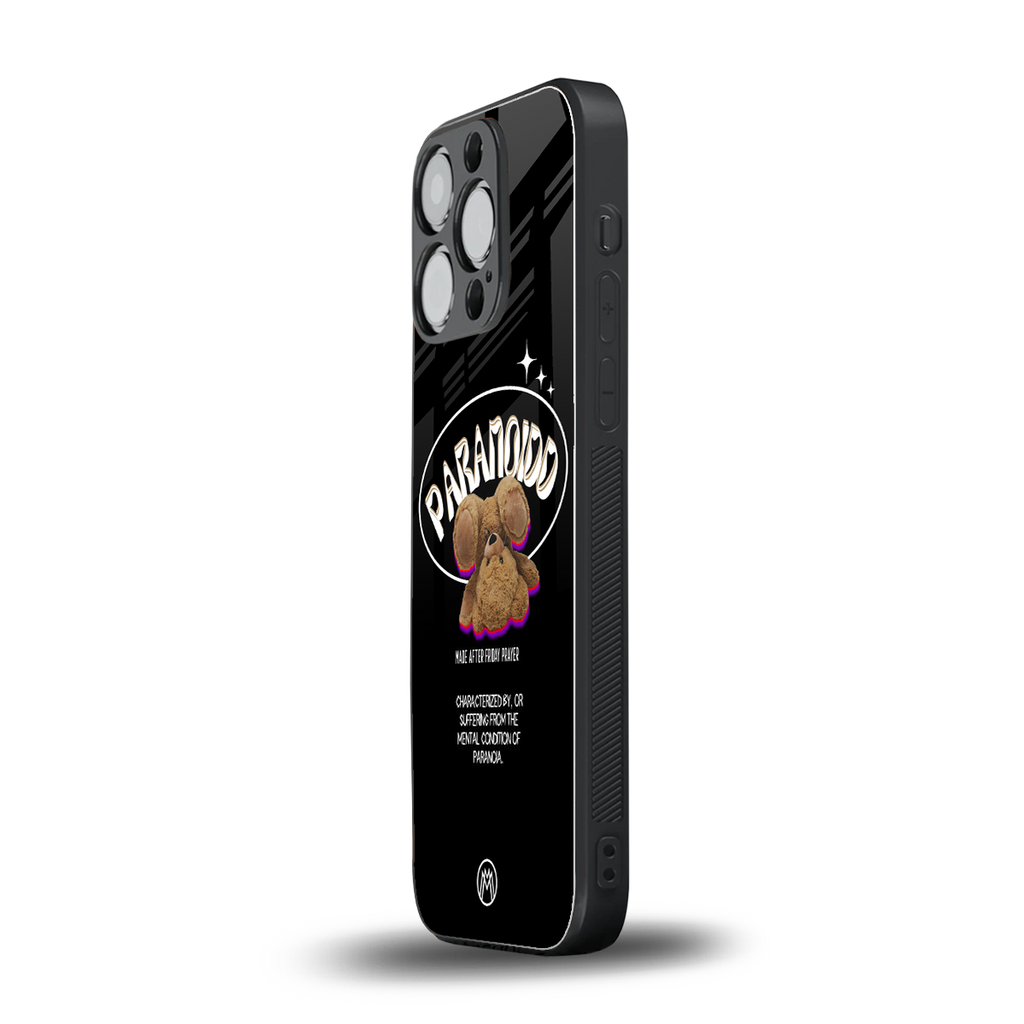 paranoid back phone cover | glass case for iphone 13 pro