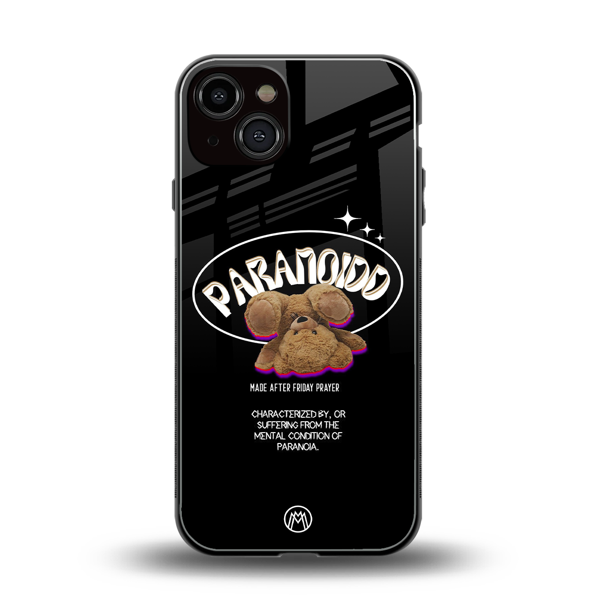 paranoid back phone cover | glass case for iphone 13