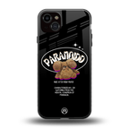 paranoid back phone cover | glass case for iphone 14 plus