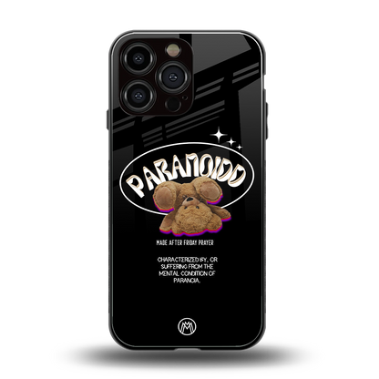 paranoid back phone cover | glass case for iphone 14 pro max