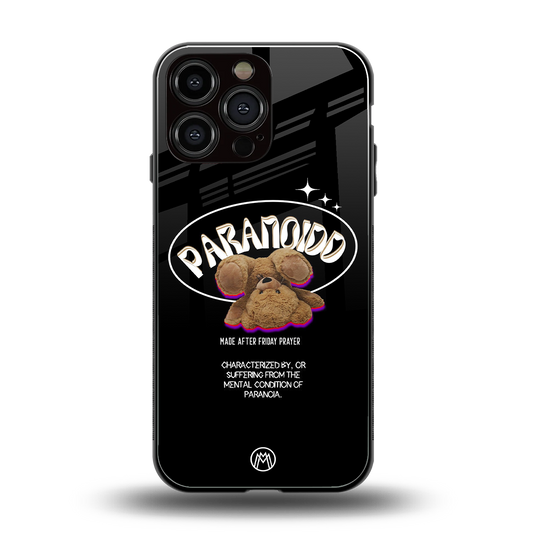 paranoid back phone cover | glass case for iphone 14 pro max