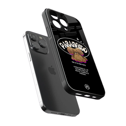 paranoid back phone cover | glass case for iphone 15 pro max