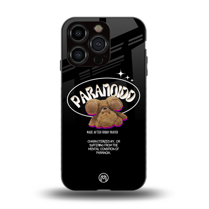 paranoid back phone cover | glass case for iphone 15 pro