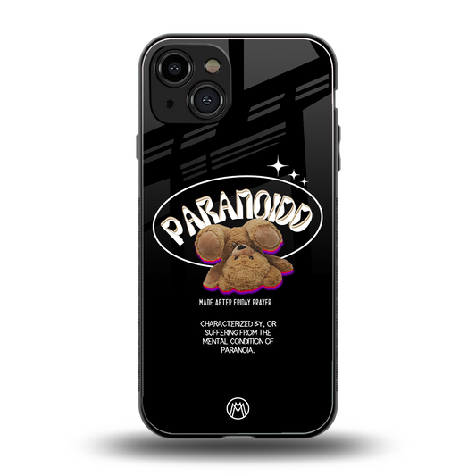 paranoid back phone cover | glass case for iphone 15