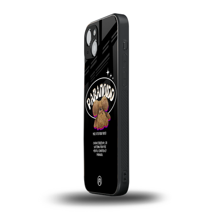 paranoid back phone cover | glass case for iphone 15