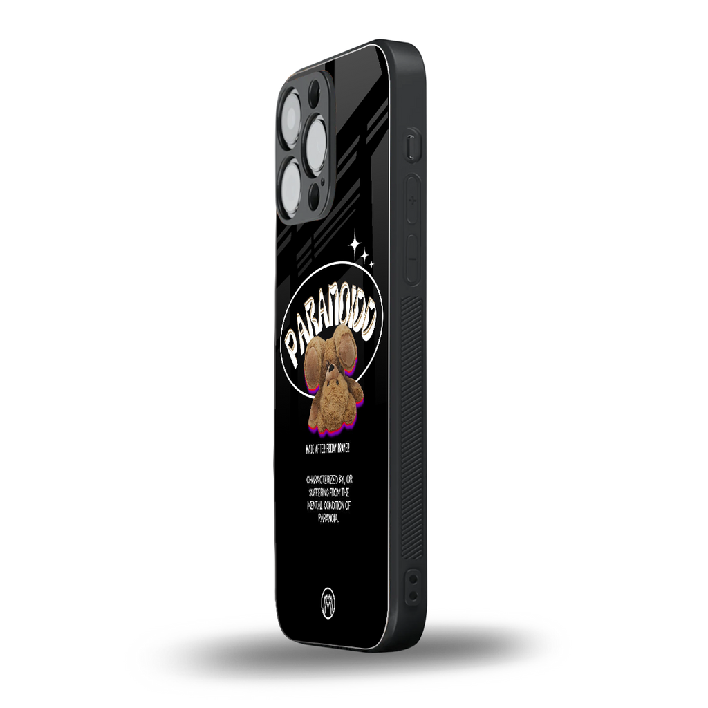 paranoid back phone cover | glass case for iphone 16 pro max