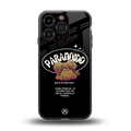 paranoid back phone cover | glass case for iphone 16 pro