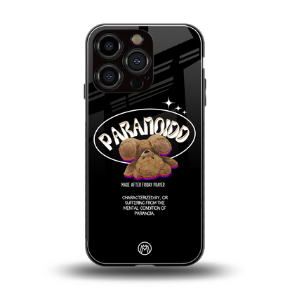 paranoid back phone cover | glass case for iphone 16 pro