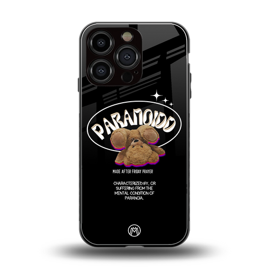 paranoid back phone cover | glass case for iphone 16 pro