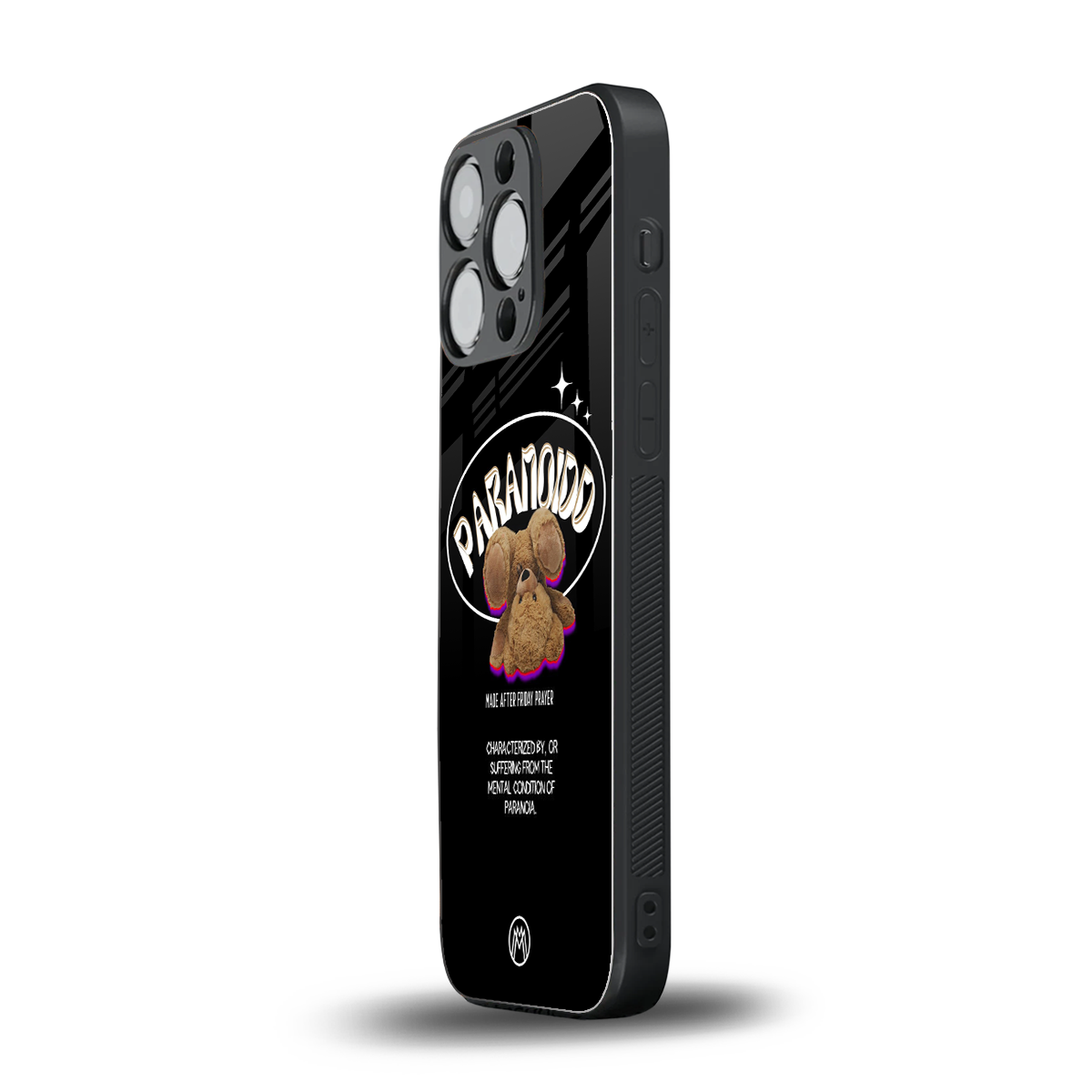 paranoid back phone cover | glass case for iphone 16 pro