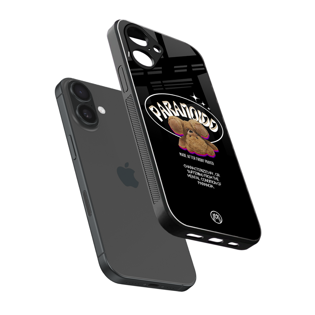 paranoid back phone cover | glass case for iphone 16