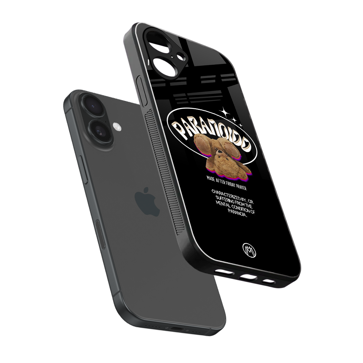 paranoid back phone cover | glass case for iphone 16